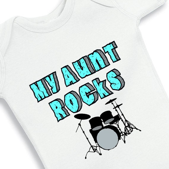 My aunt Rocks baby onesie - Drummer