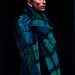 painting man plaid feathers "Saved"