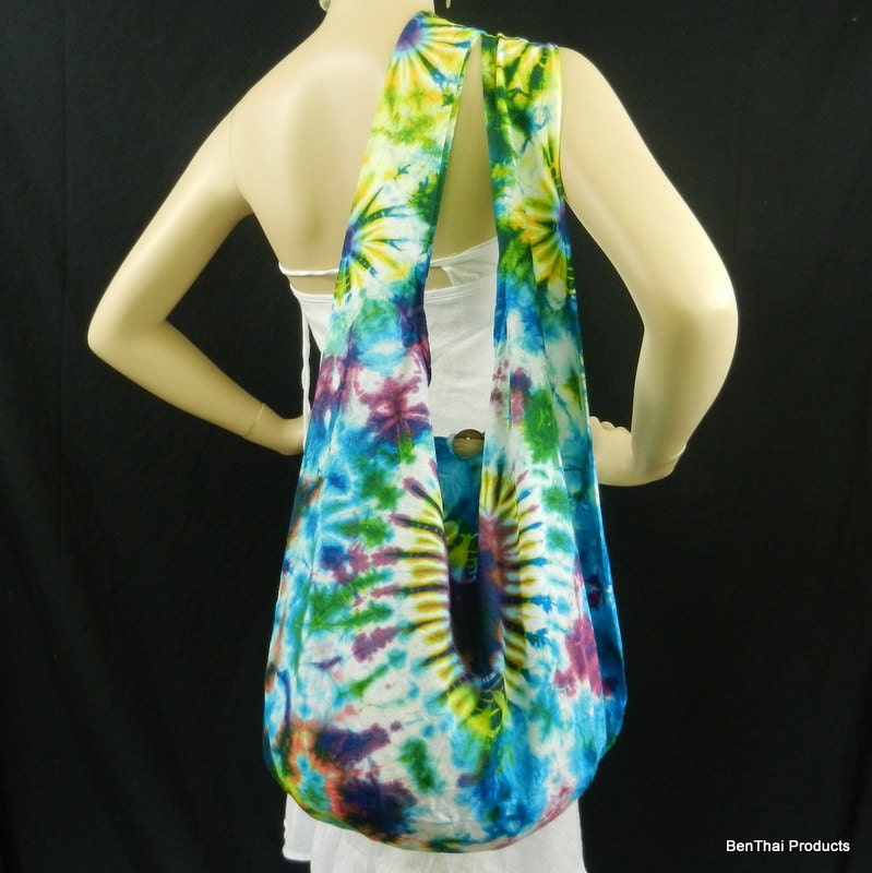 HEART Tie Dye Sling Bag Purse Crossbody Hobo Hippie Messenger Shoulder Celebrity XL Top Zip VK7
