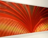 The Calm Within red modern contemporary sculpture yellow 60" abstract artwork