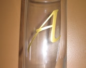 Gold Letter "A" Candle Holder Vase Personalized Monogrammed Custom Wedding Home Decor  Holiday Hostess Gift