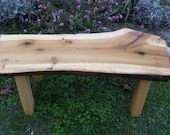 Rustic Wood Coffee Table. Wood Bench. Free Shipping Natural Edge Coffee Table. Natural Edge Bench. Live Edge Bench
