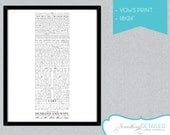 Vows Print - Wall Art 18x24" Wedding Gift - Anniversary Gift - Christmas Gift