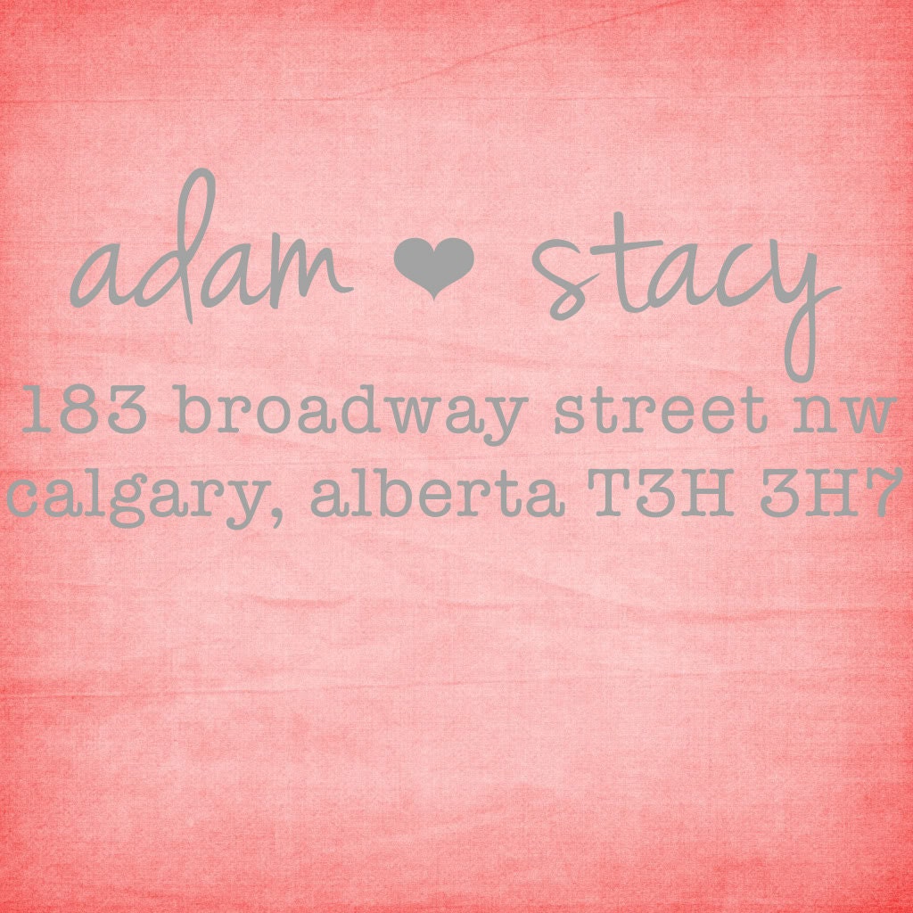 Address Stamp Romantic Hearts Custom Address Stamp