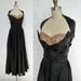 1940's black dress / 40s beaded bodice evening dress and bolero