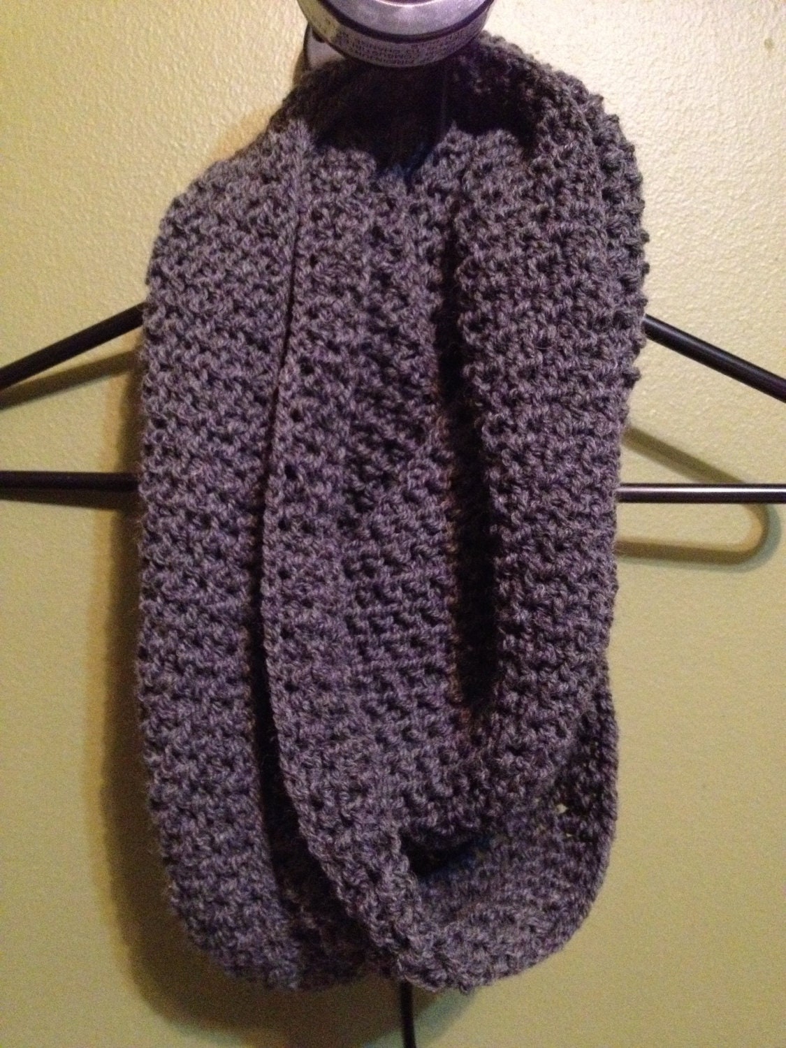 Ayla Wool Infinity Scarf in Dark Heather Grey