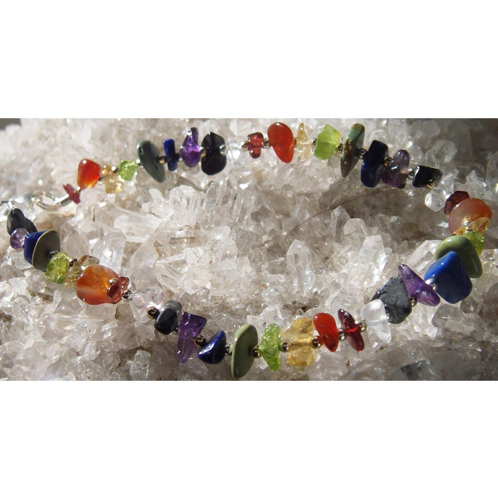 Rainbow Chip Chakra Bracelet