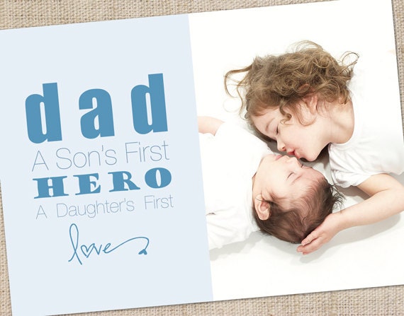 Father's Day Custom Photo Card Template Il_570xn