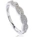 Diamond Wedding Infinity Ring Pave 1/4CT 14K White Gold Milgrain Vintage Antique Size (4-9)