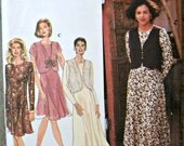 Simplicity 9799, Misses and Misses Petite Dress and Vest, Sizes 6, 8, and 10
