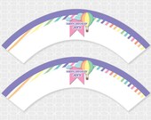 Up Up and Away Theme Cupcake Wrappers - Personalized Printable Il_170x135