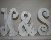 Weddings sinage Shabby chic wedding decor rustic wood letters primitive wedding decor distressed wood letters