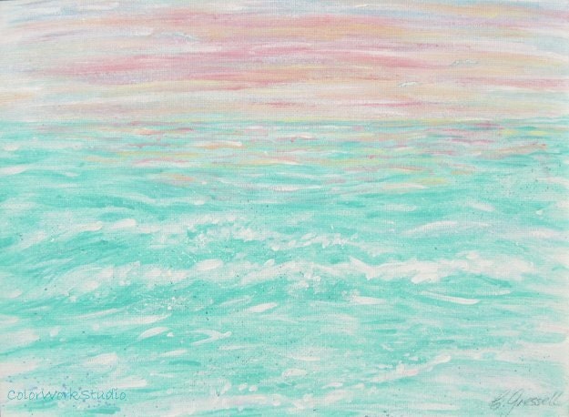 Ocean Art Beach Art Aqua Spring Home Decor Sale Nursery bedroom living room cottage chic shabby seagull waves Three 4 x 6s