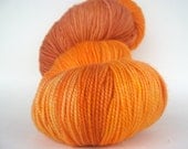 PUMPKIN Hand Dyed Yarn Merino Sock Weight Orange