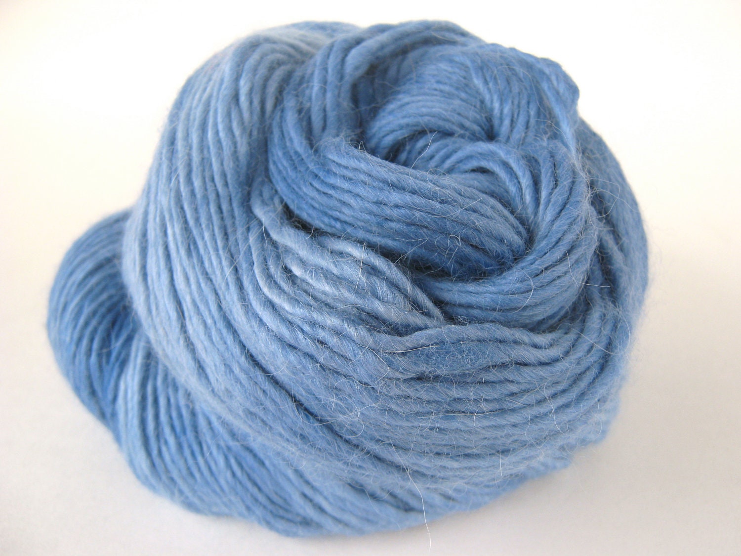 PERIWINKLE Hand Dyed Yarn Merino, Alpaca and Silk DK Blue
