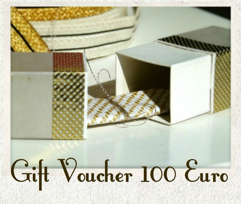 Gift Voucher Valued at 100 Euros - Gift Card, Gift Certificate