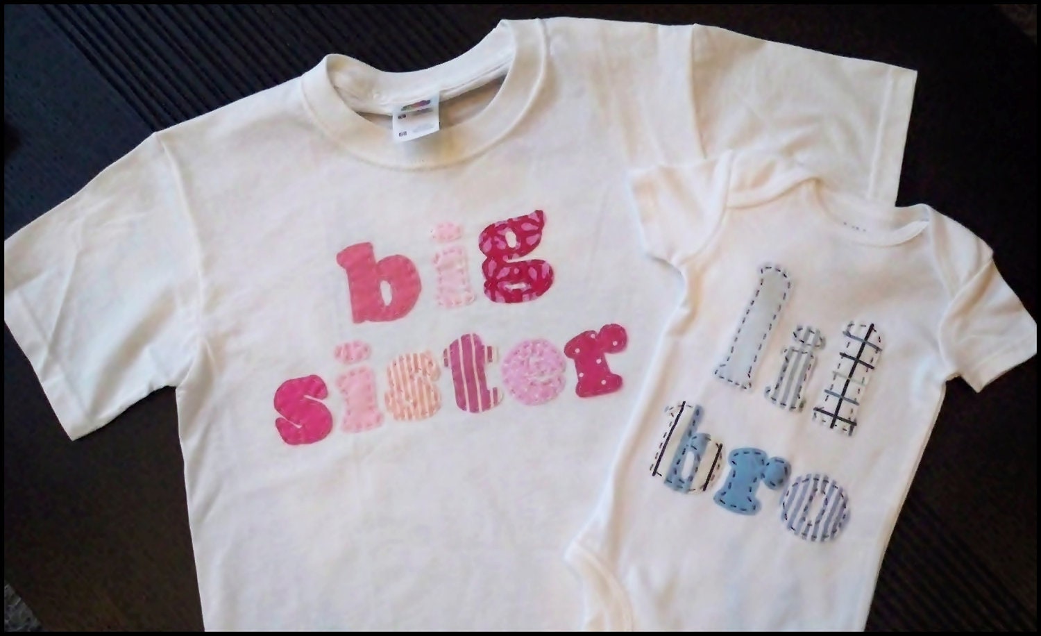 Big sister t shirt and lil bro or lil sis onesie
