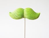 5 Mustache Lollipops: Lime Gentlemen