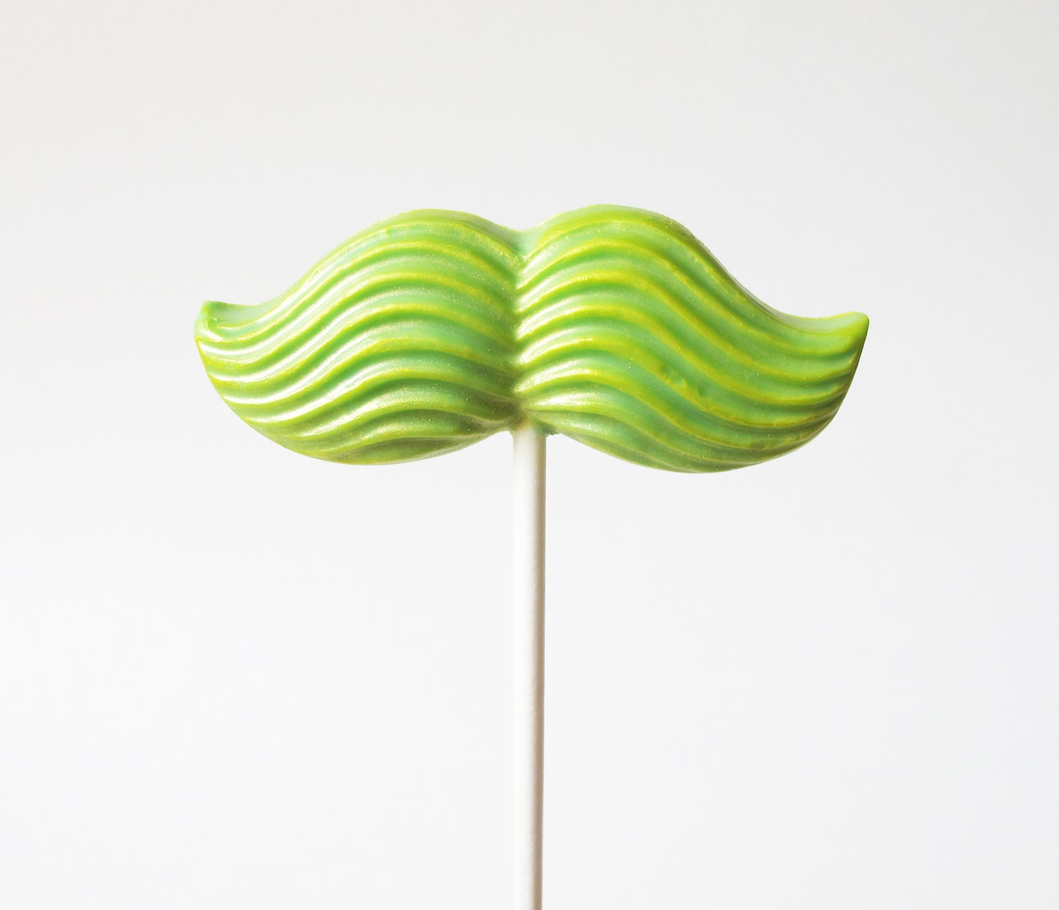 5 Mustache Lollipops: Lime Gentlemen