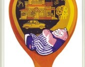 Vice, get out. Poster. Lets drive the spongers away / You dont work, you dont stay. PROPAGANDA collectible 1961s