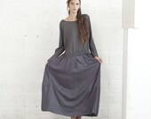 NOW ON SALE, Grey maxi skirt, Naftul