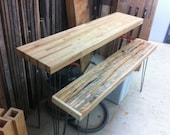 Console Table - Reclaimed Boxcar Maple With Hairpin Legs (60" by 11" by 38")