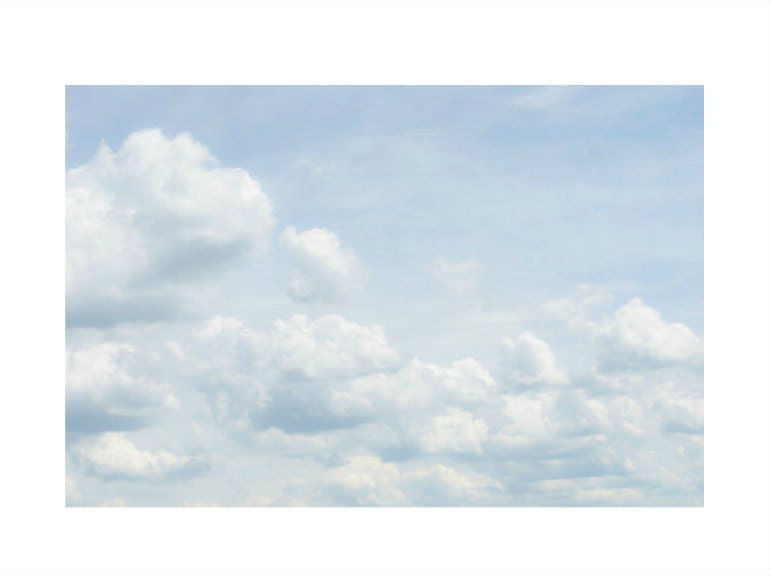 Natural Whimsical Dreamy Cloud Skyscape Nursery Decor Home Decor Fine Art Photograph 8x10 Blue Grey Gray White Soft Child Whimsy - PopPopPhotography