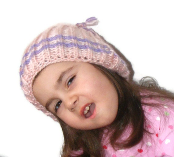 knitting hat, children pink hat, pink purple, warm soft, cute, girls, gift ideas, for her, acrylic, mohair yarn