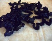 Seam Binding Black Midnight Soot Wrinkled Crinkled