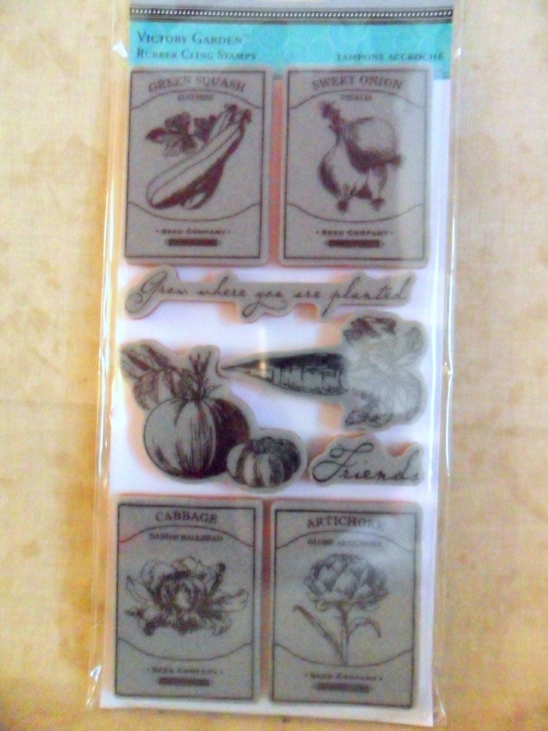 Victory Garden Rubber Stamps by TPC Studio-SALE