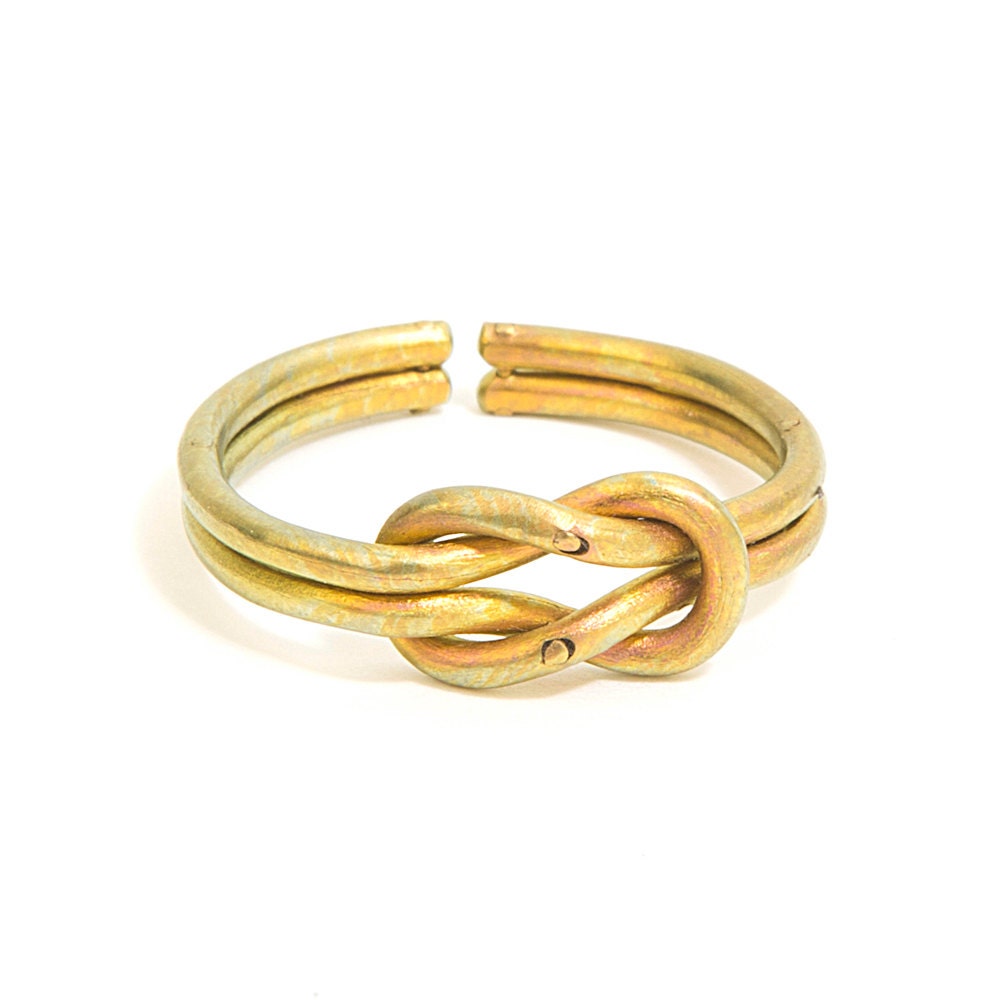 Infinity knot ring, gold infinity ring.