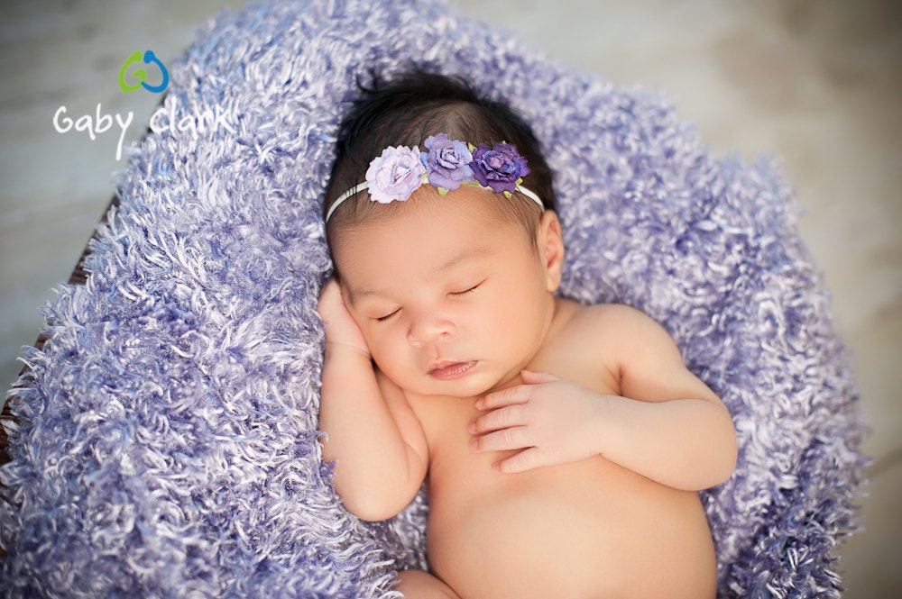 Newborn Baby Purple Flower Headband
