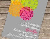 Colorful Whimsical Bridal Shower Invitation (Printable Digital File) Il_170x135