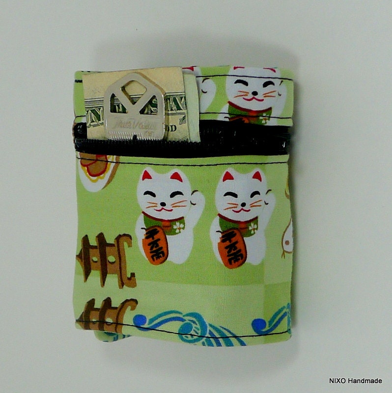Sushi Cats wrist wallet by NIXO Handmade