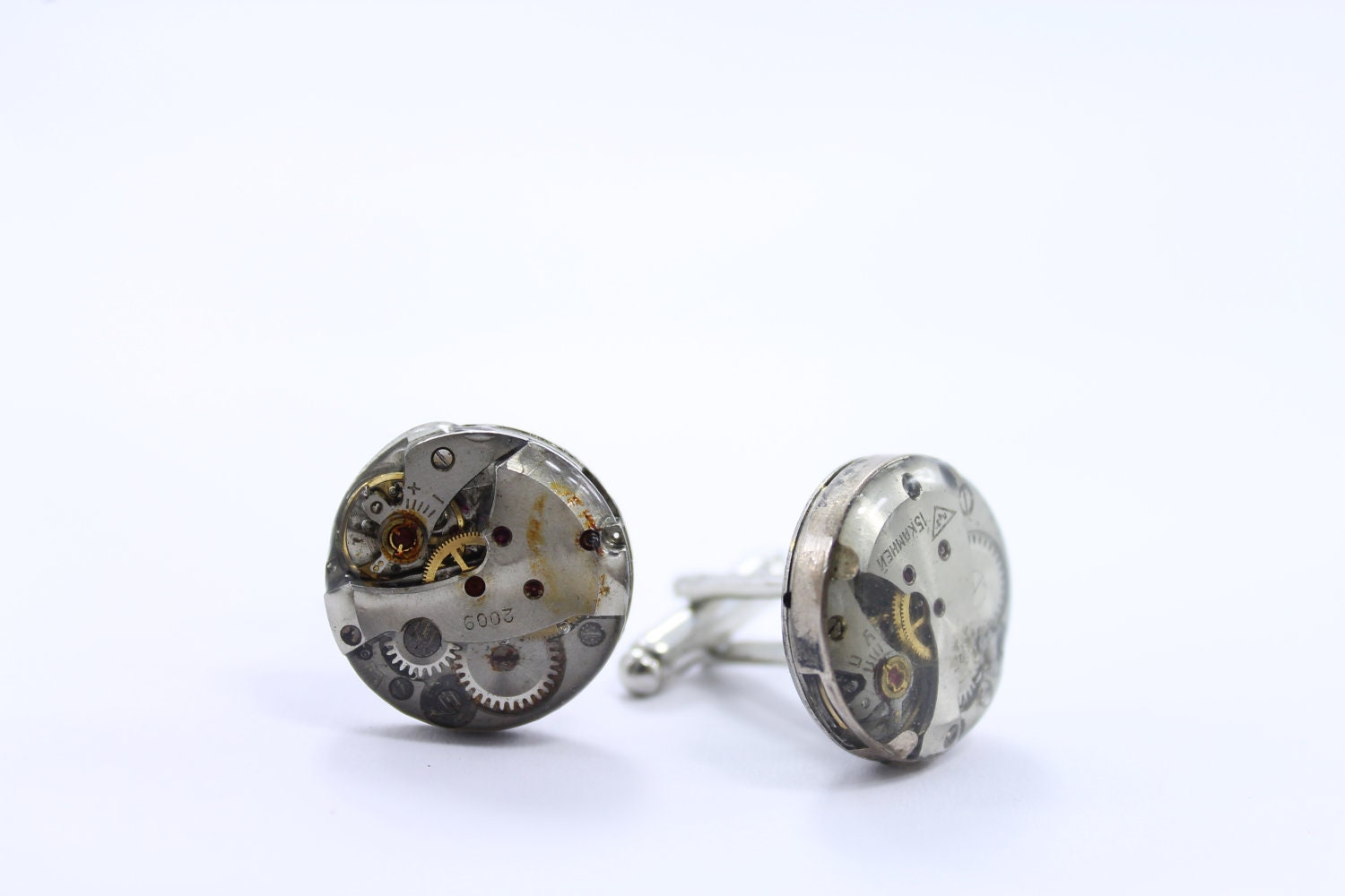 Steampunk Cufflinks - Handsome Men's Clockwork Cuff Links Design - Steampunk Jewelry