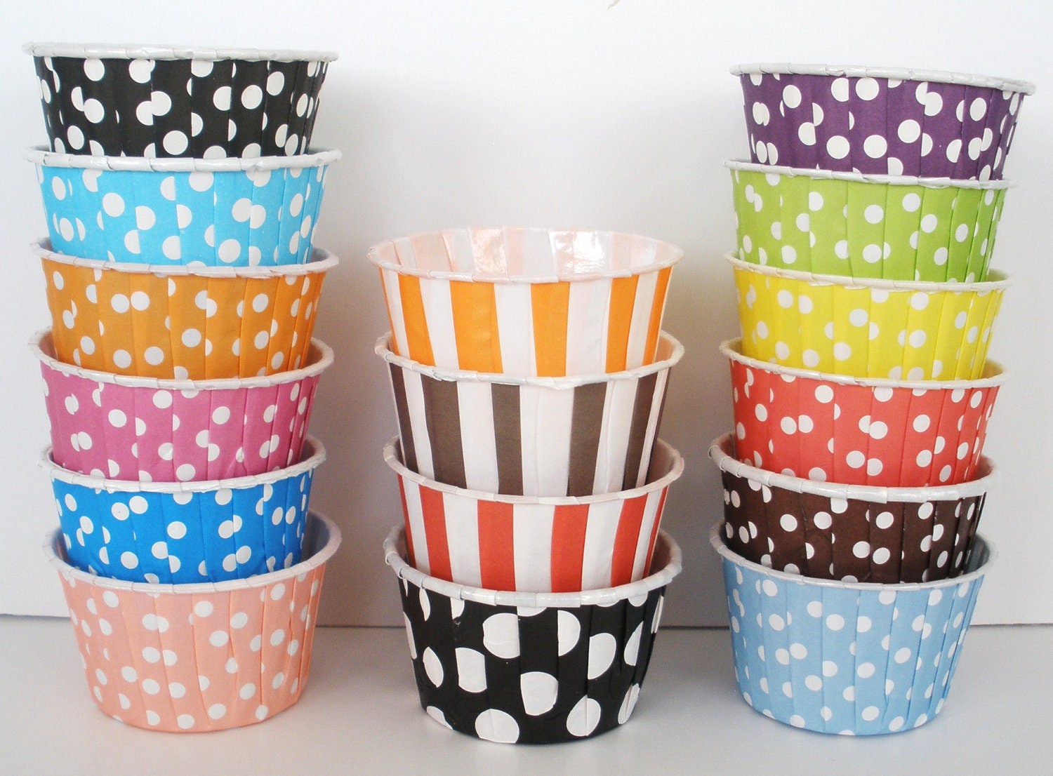 Baking Cups Pick Your Color(s) & Designs..20 Ct. Candy Cups Nut Cups Ice Cream Cups Cupcake Cups Fruit Cups Dip Cups
