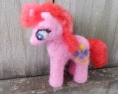 Pinkie Pie My Little Pony Toy / Needle Felted MLP FiM Plush / Fantasy Pony Figurine / Friendship is Magic Cartoon Character