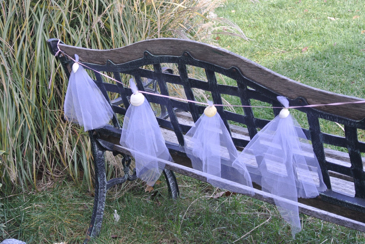 Beach Wedding Garland, Tulle Decor, Beach Bridal Shower Decor