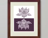 Yin Yang Lotus - Purple