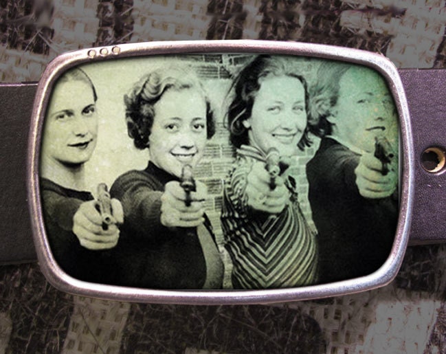 draw ladies belt buckle