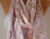 Women Shawl Scarf -  Cowl with Lace -