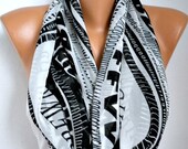 Book Scarf - Infinity Scarf Shawl Circle Scarf Loop Scarf  Gift -fatwoman