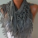 Gray Shawl Scarf - Cowl Scarf - fatwoman