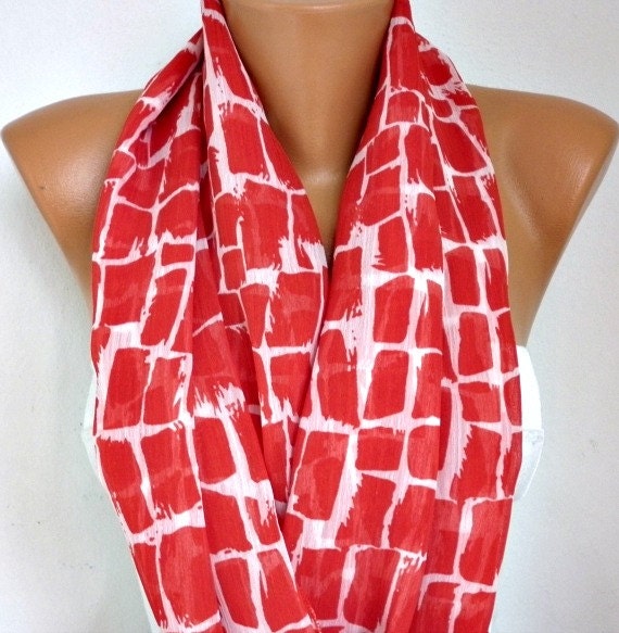 Infinity Scarf Shawl Circle Scarf Loop Scarf  Gift -fatwoman
