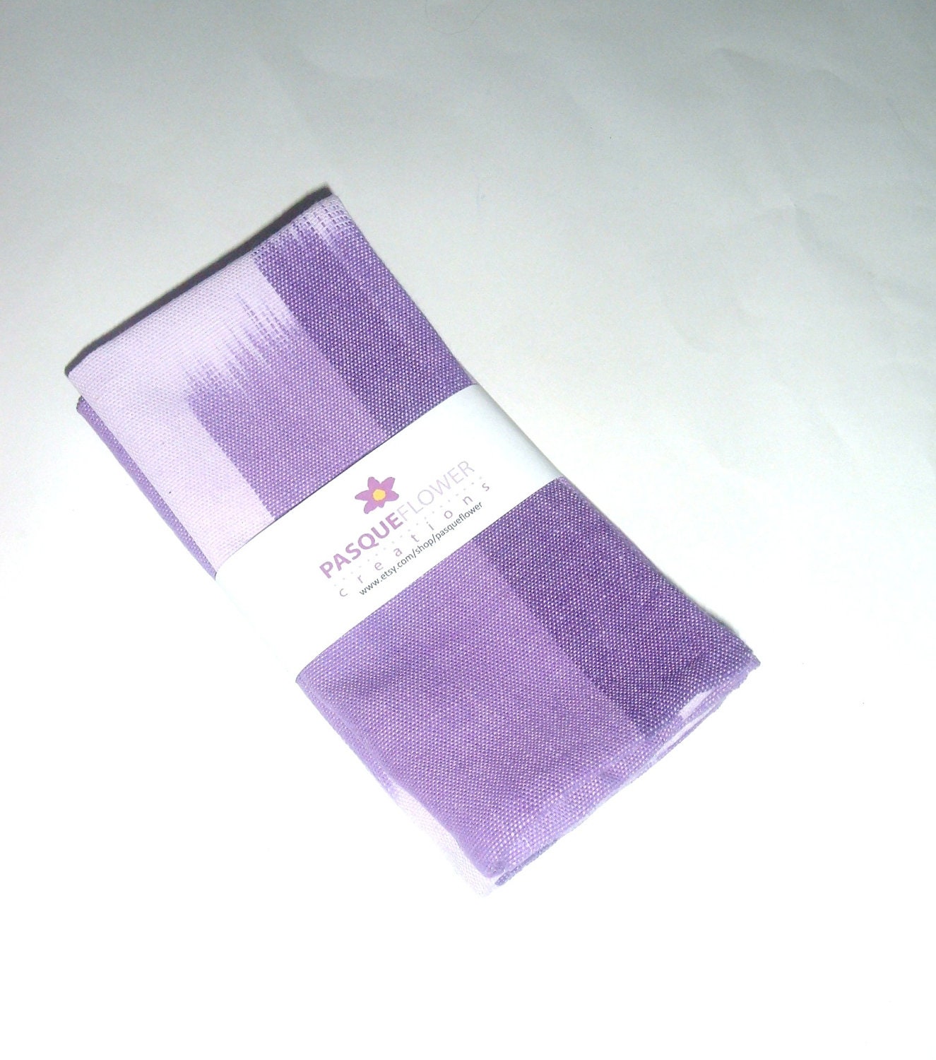 Cloth Napkins- Set of 2- Handwoven Guatemalan Cotton - Purple Ombre - pasqueflower