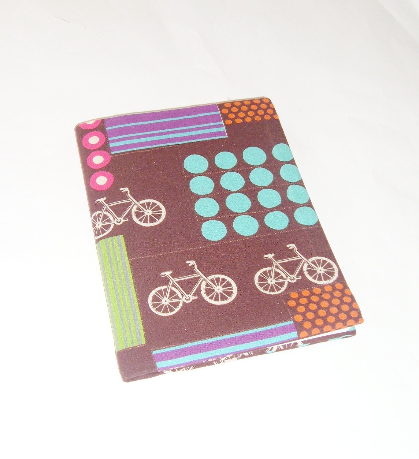 Journal - Fabric Covered Notebook - Bicycles - Gift for Cyclist - pasqueflower