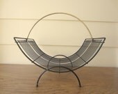 Mid Century atomic style magazine holder.  Mid century decor.
