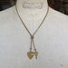 1930s 40s Sweet Heart Necklace Heart and key