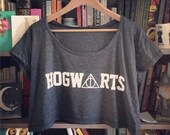 HOGWARTS Crop Top with Deathly Hallows - Customize Colors