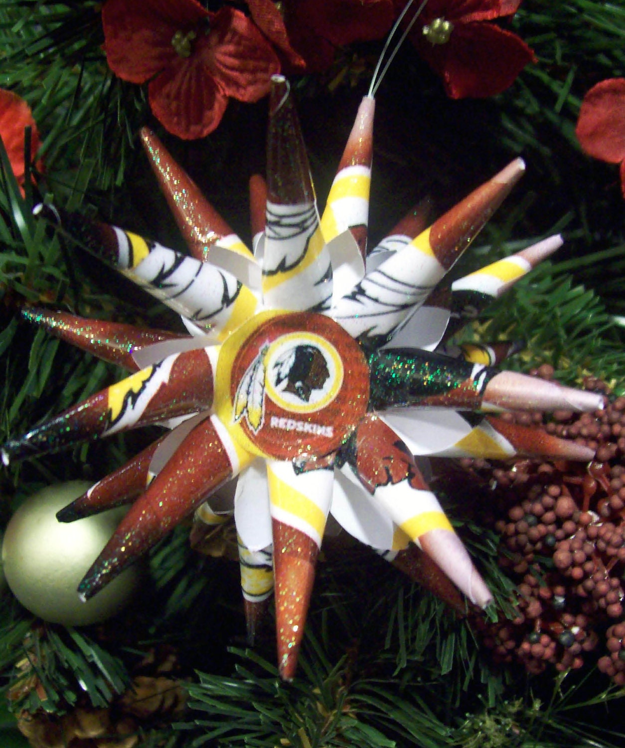Washington Redskins Handmade Christmas Ornament